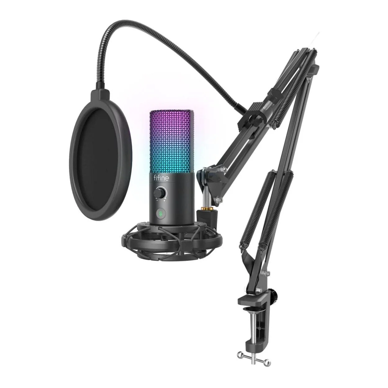 Fifine T669 Pro3 RGB Microphone with Pop Filter and Boom Arm Stand FF-T669-PRO3 - Image 4