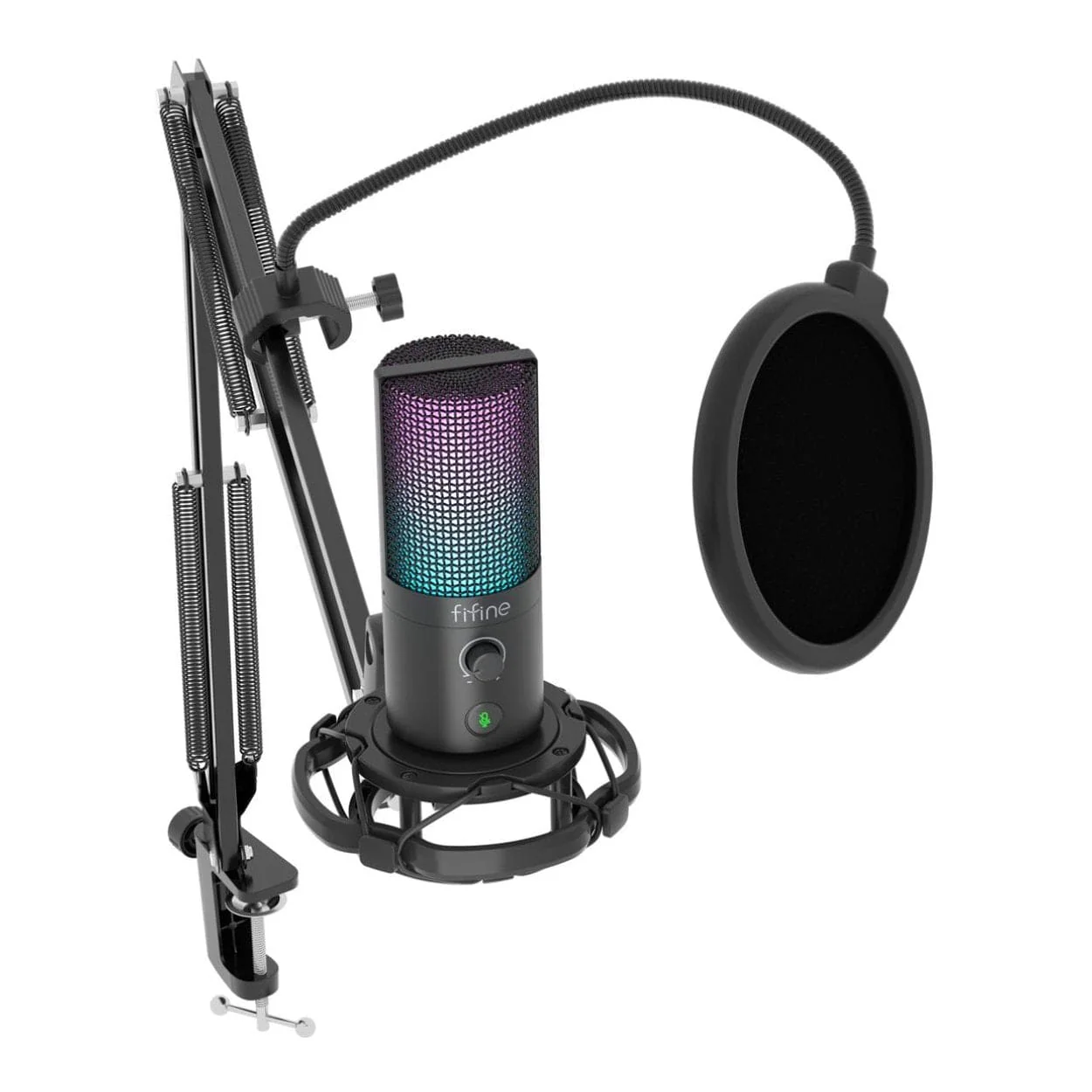 Fifine T669 Pro3 RGB Microphone with Pop Filter and Boom Arm Stand FF-T669-PRO3 - Image 6