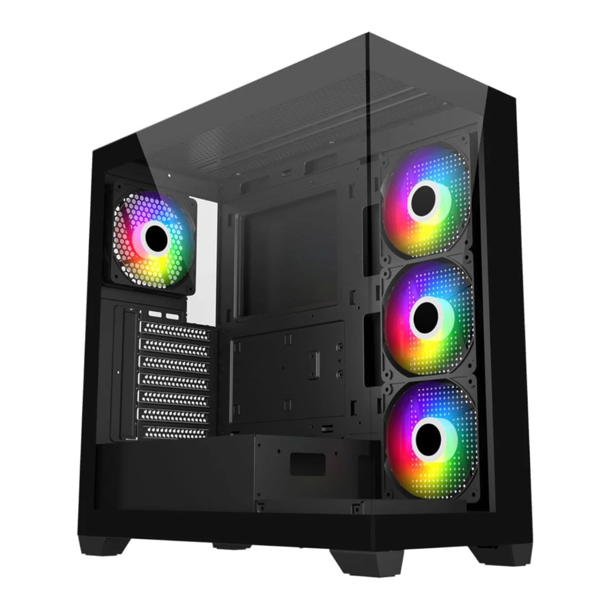 FSP M340-BA ARGB ATX Mid-Tower Gaming PC Case Black - Image 2