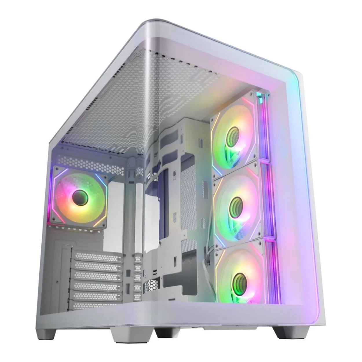 FSP M580-WA ARGB ATX Mid-Tower Gaming PC Case White - Image 2