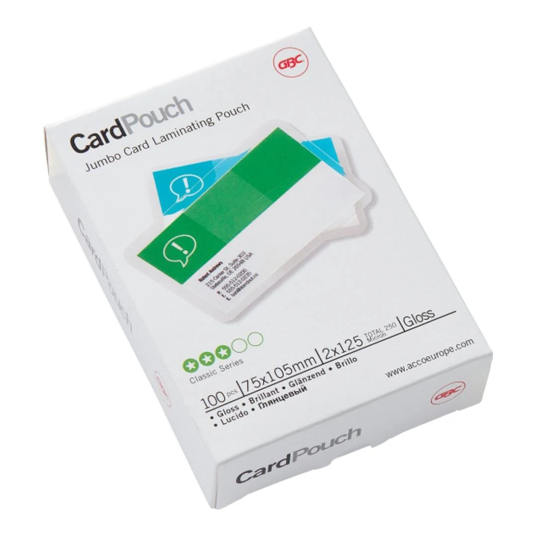 GBC 250 Micron Jumbo Laminating Pouch 100-pack 340422