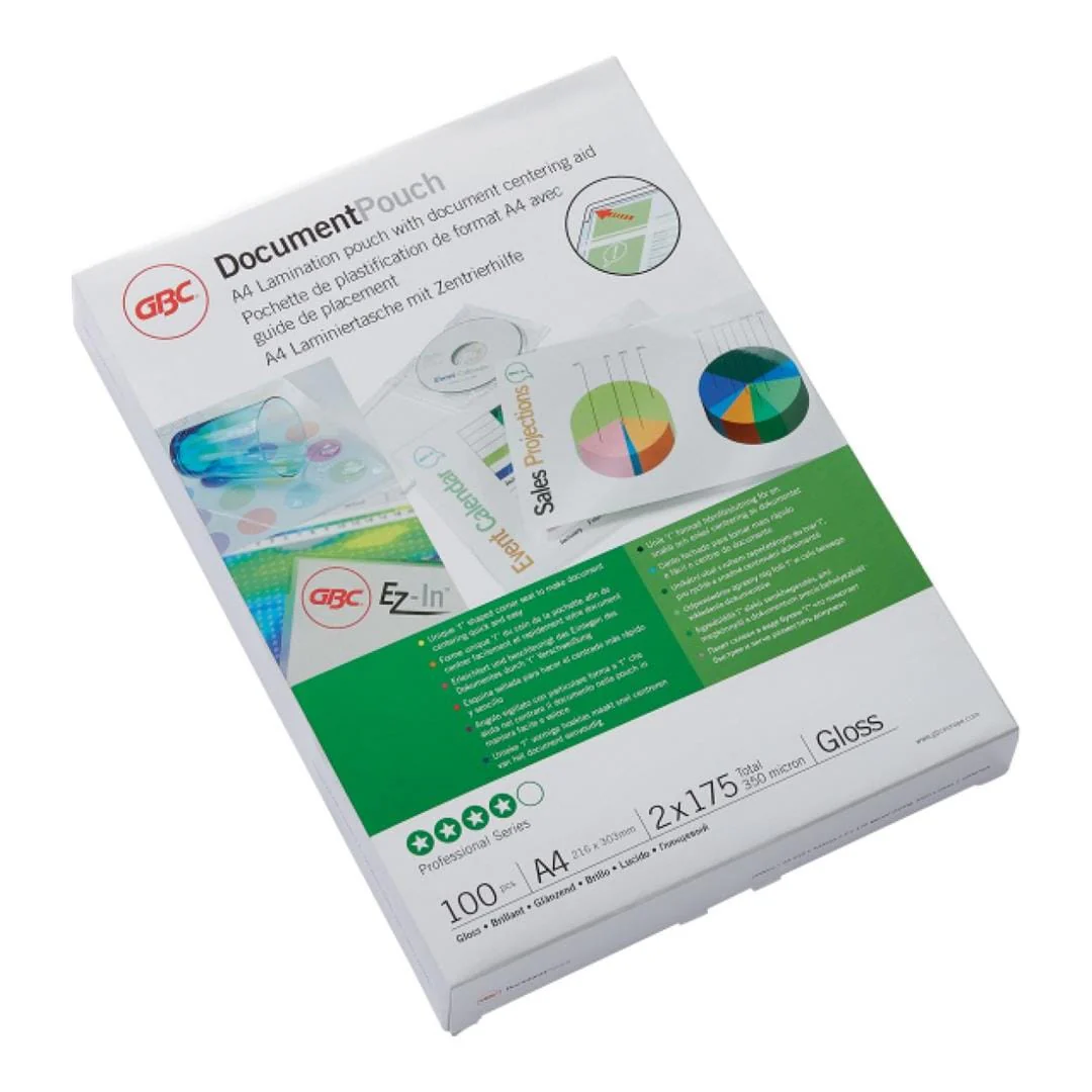 GBC Gloss A4 Document Pouch 100-pack - 350 Micron 340165