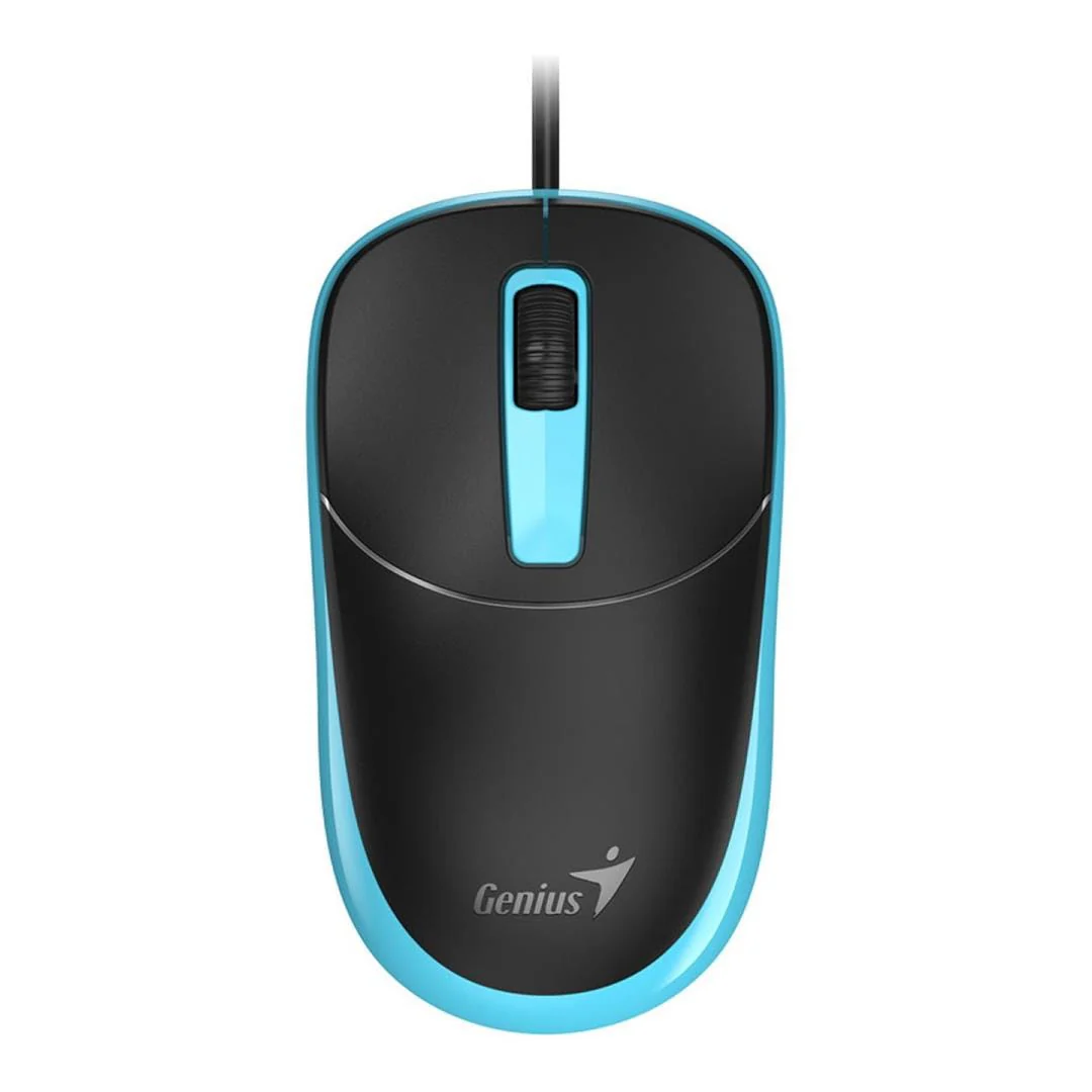 Genius DX-123 USB Wired Optical Mouse Black and Blue 31010033401