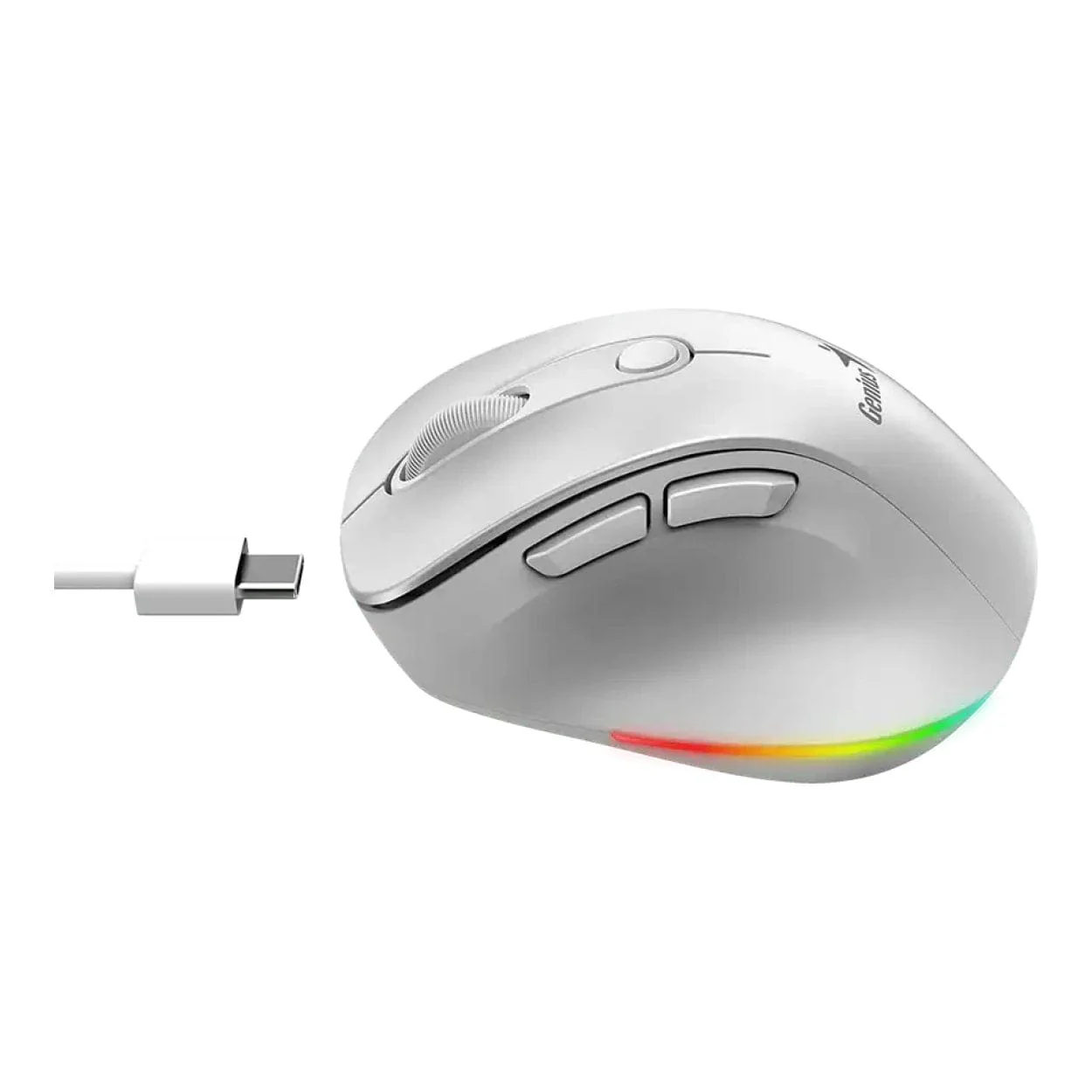 Genius Ergo 9000S Pro Wireless Bluetooth Rechargeable Mini Ergo Silent Mouse Silver 31030039402 - Image 4