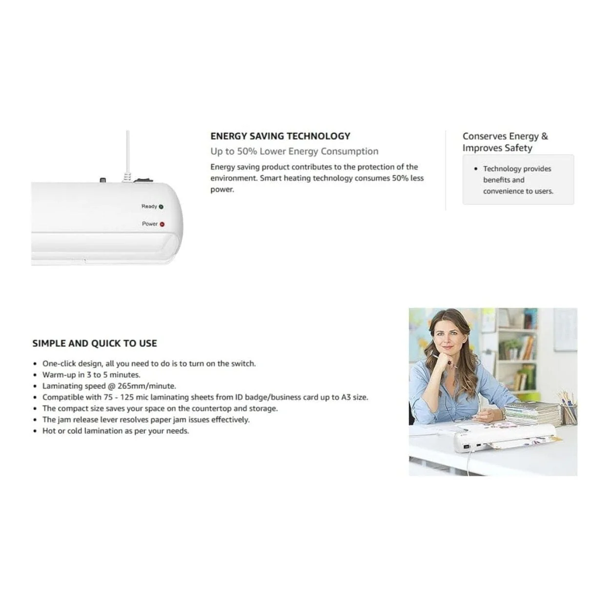 Gicom E2035 A3 Laminator For Home Office And School - Image 3