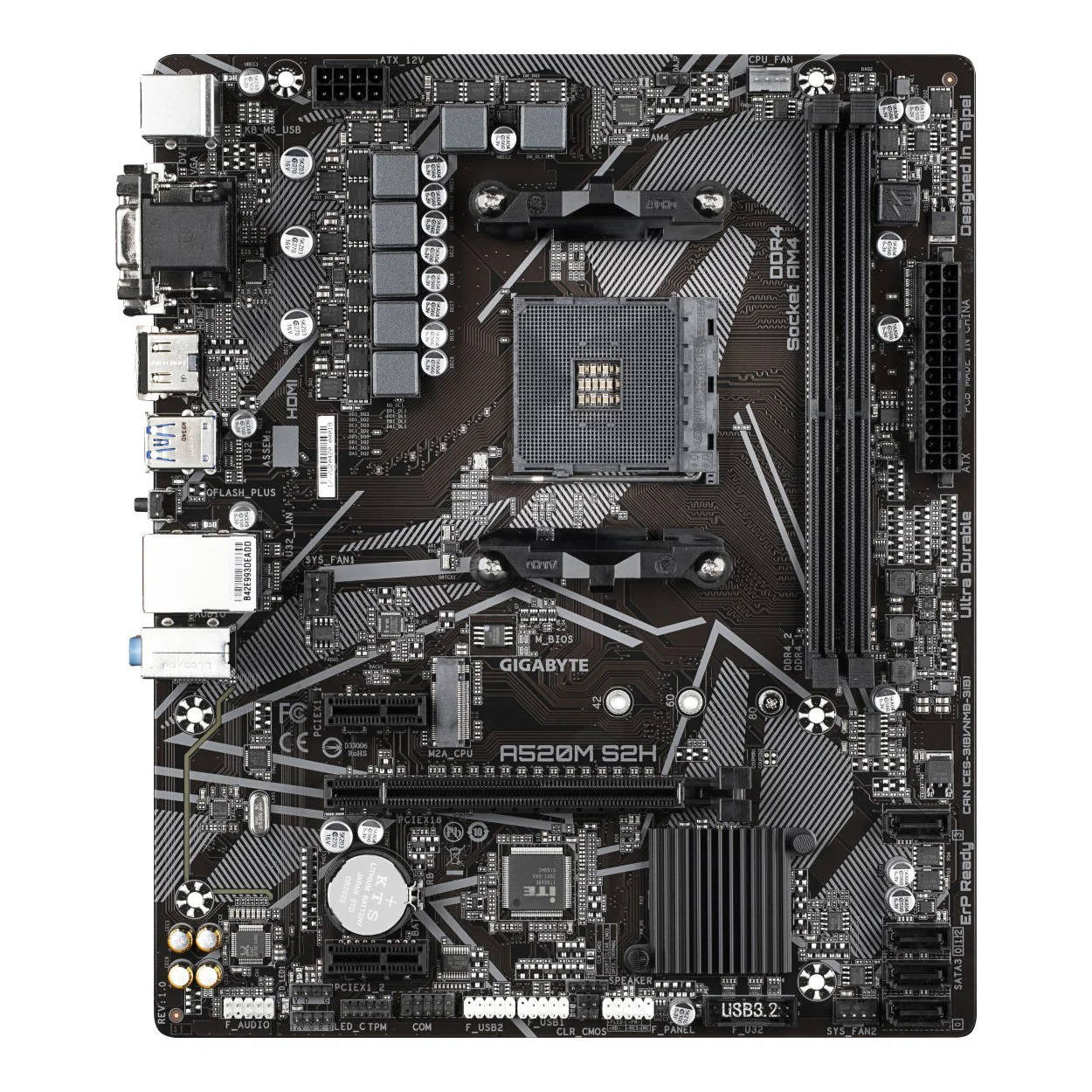 Gigabyte A520M S2H AMD Socket AM4 micro ATX Motherboard A520M S2H - Image 2