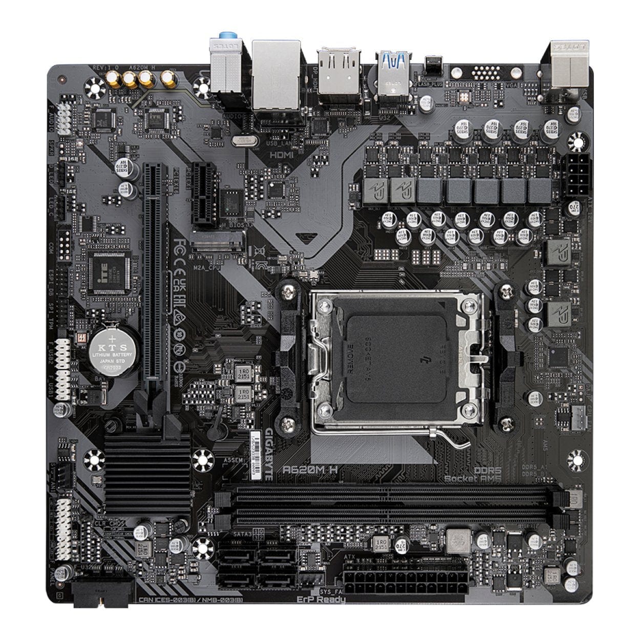 Gigabyte A620M H AMD Socket AM5 micro ATX Motherboard - Image 4