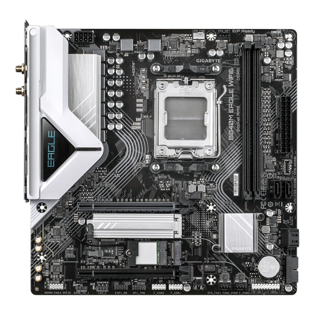 Gigabyte B840M Eagle WIFI6 AMD Socket AM5 Micro-ATX Motherboard - Image 2