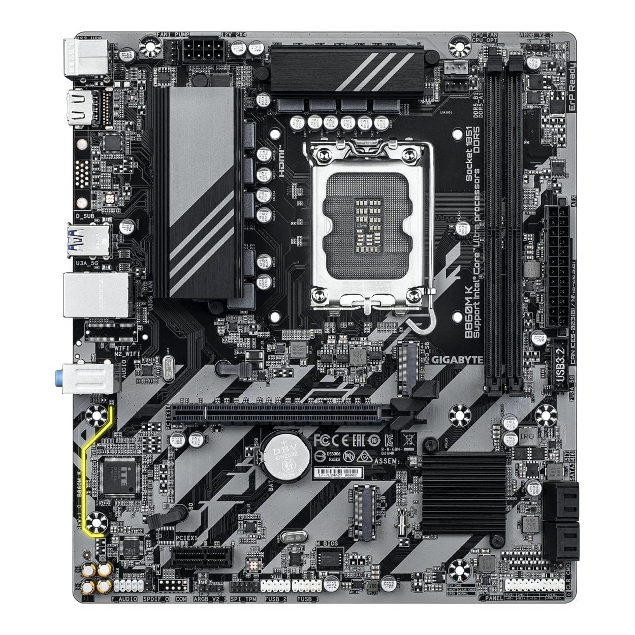 Gigabyte B860M K Intel Socket LGA 1851 Micro ATX Motherboard - Image 2