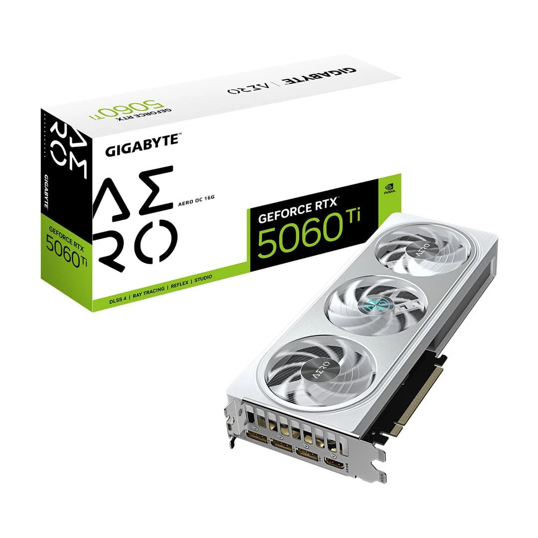 Gigabyte GeForce RTX 5060 Ti AERO OC 16G 16GB GDDR7 Graphics Card GV-N506TAERO OC-16GD