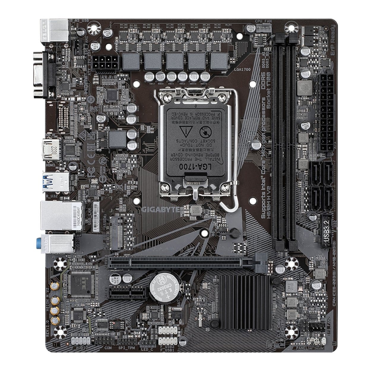 Gigabyte H610M H V2 DDR5 Intel LGA 1700 Micro-ATX Motherboard GA-H610M-H V2 - Image 2