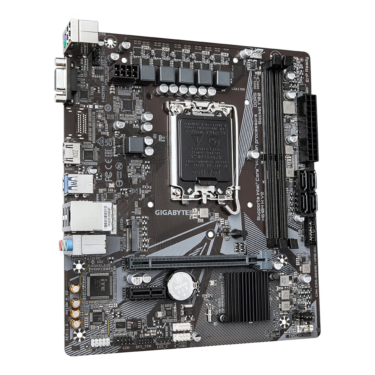 Gigabyte H610M H V2 DDR5 Intel LGA 1700 Micro-ATX Motherboard GA-H610M-H V2 - Image 3