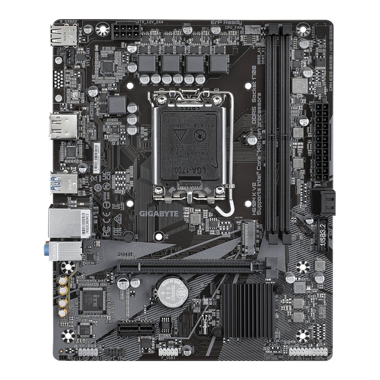 Gigabyte H610M K V2 Intel LGA 170 mATX Motherboard - Image 2