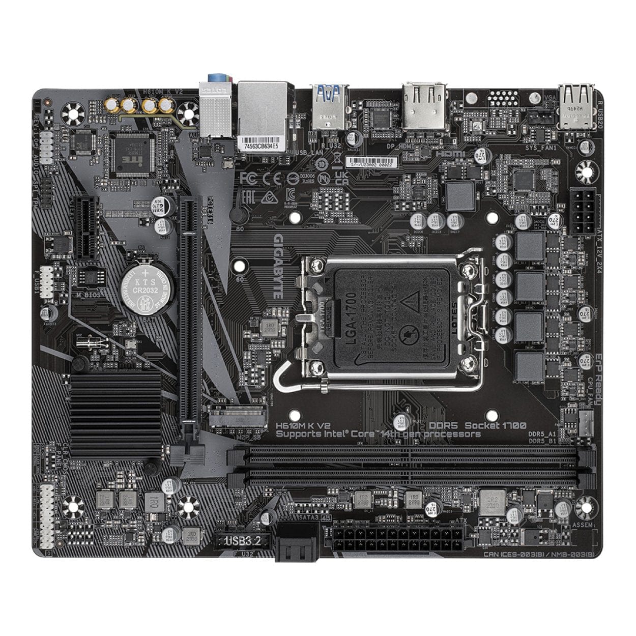 Gigabyte H610M K V2 Intel LGA 170 mATX Motherboard - Image 4