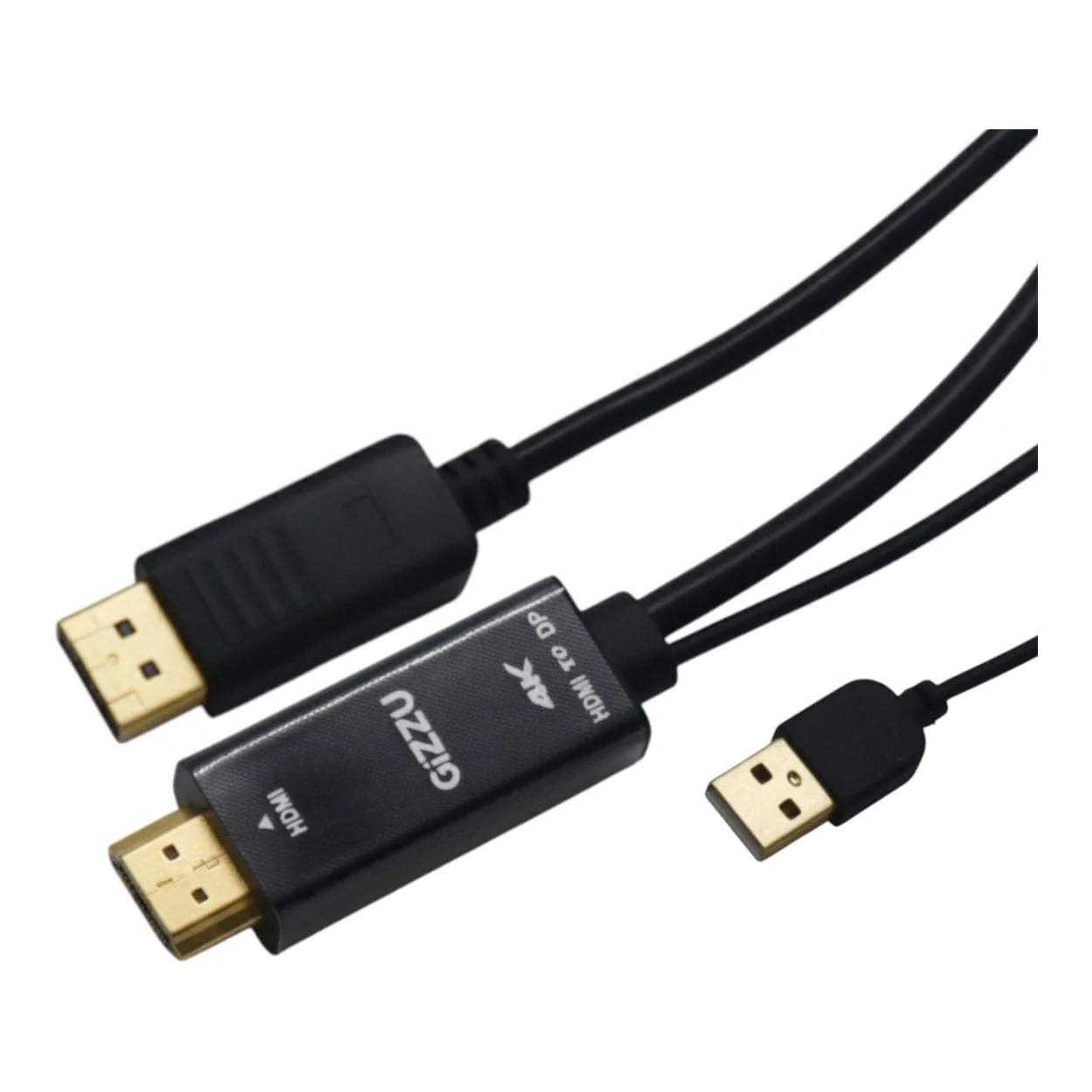 Gizzu 1.8m 4K HDMI to DP Cable Black GCPHDP18 - Image 2