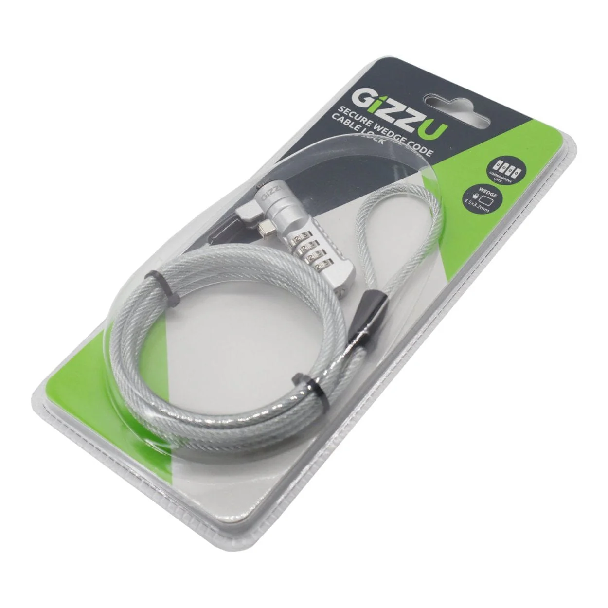 Gizzu Secure Wedge Code Cable Lock 1.8m GSCWC - Image 2