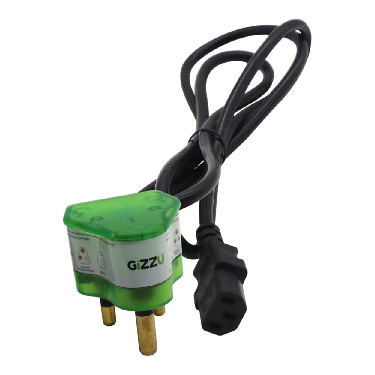 Gizzu Surge Protector 10A Kettle Plug Cable 1.5m GSPIEC1 - Image 4