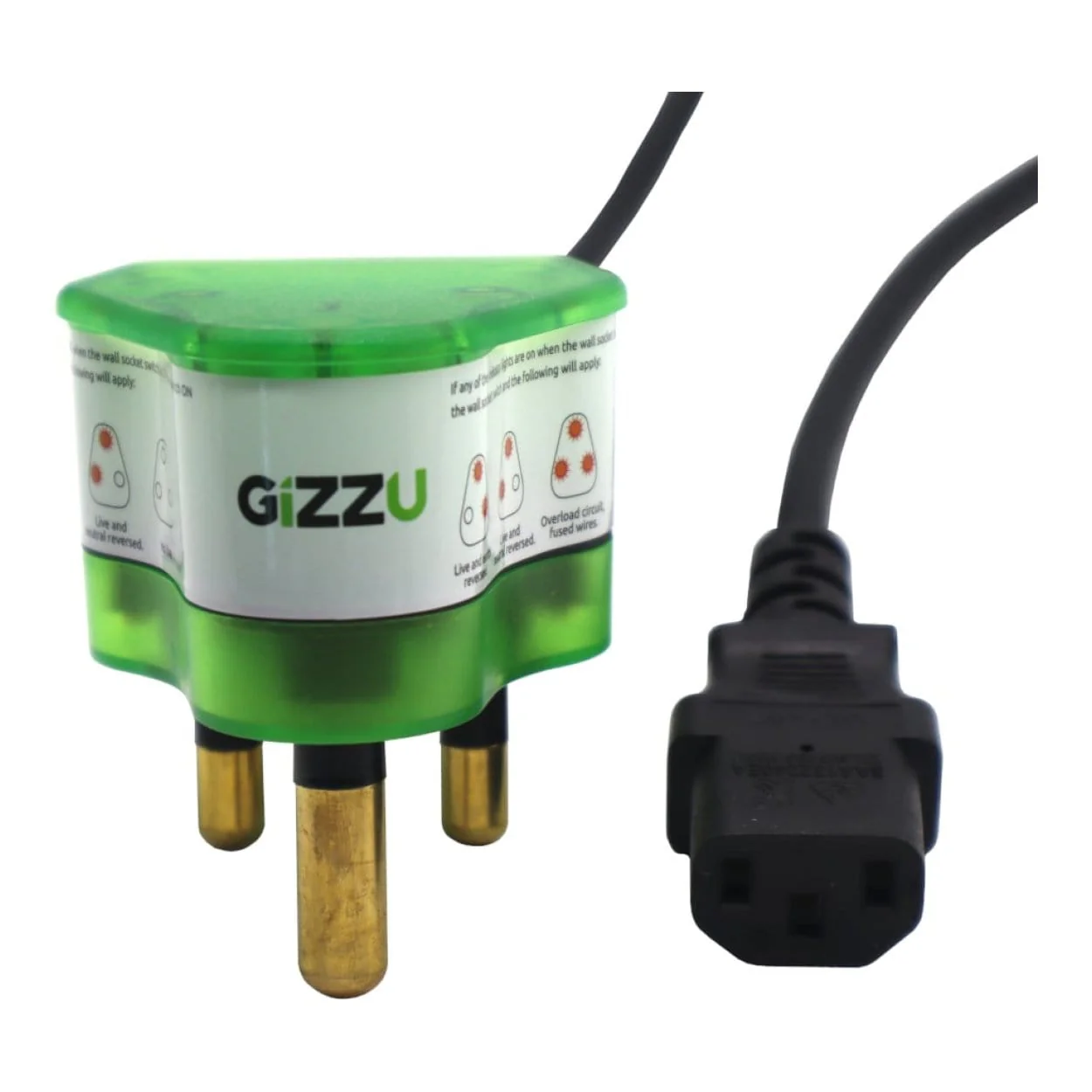 Gizzu Surge Protector 16A Kettle Plug Cable 1.5m GSPIEC15 - Image 3