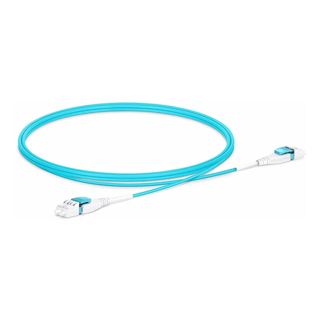 Globalsix 3m Multi mode LC-LC duplex OM3 Fibre Patch Lead 1P3MLCLCOM3AQUA - Image 2