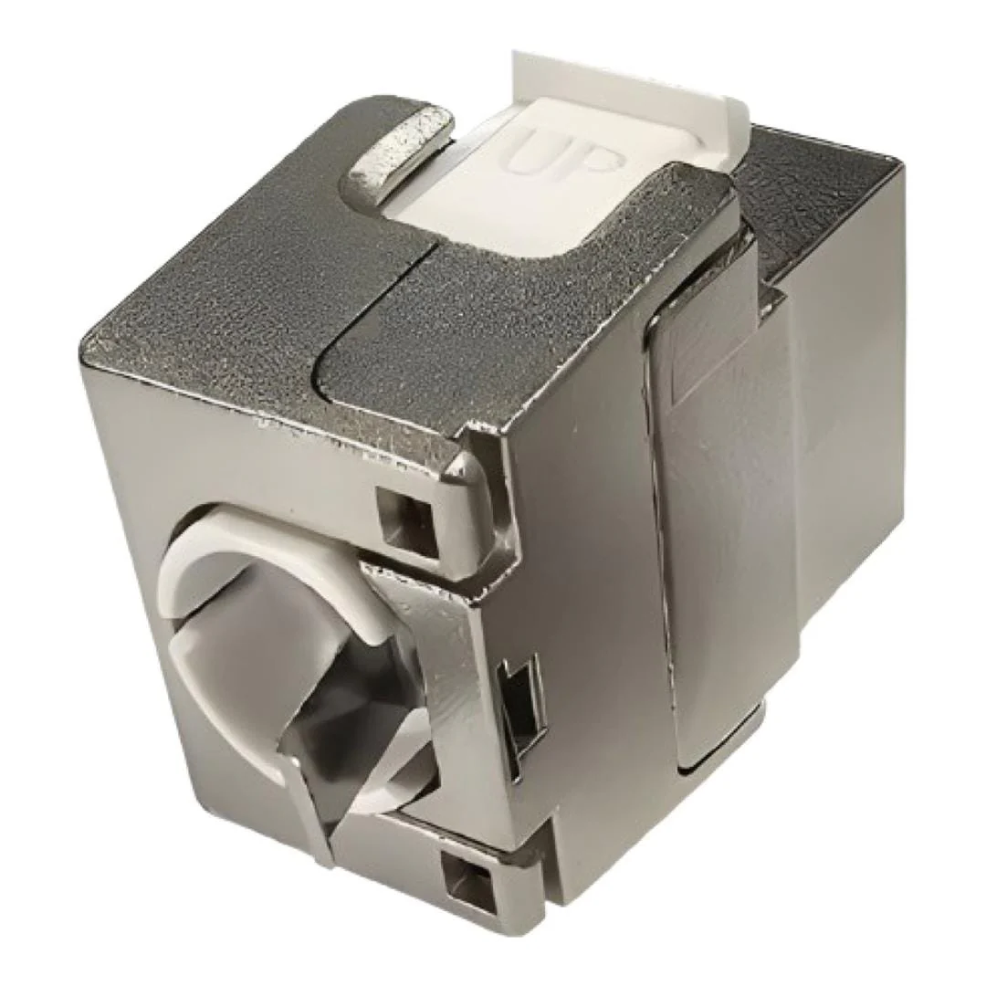 Globalsix CAT6A FTP Keystone Jack Silver G6JAC6AFTPSR