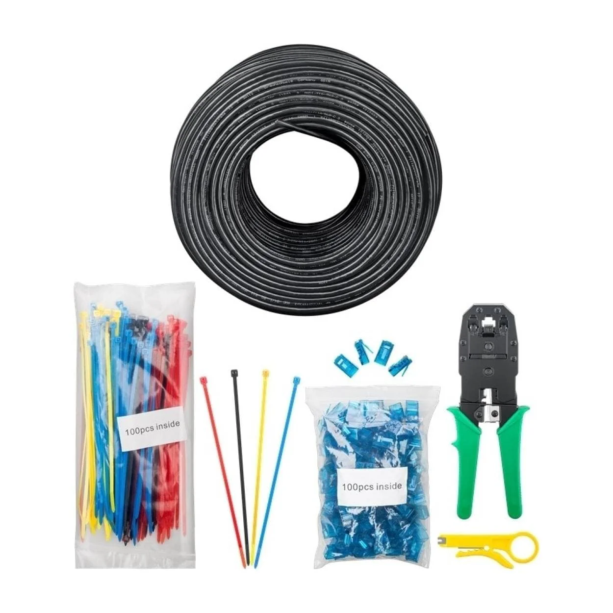 Goobay 100m CAT6 Outdoor CU Solid PE U/UTP Network Cable Set 55440 - Image 2