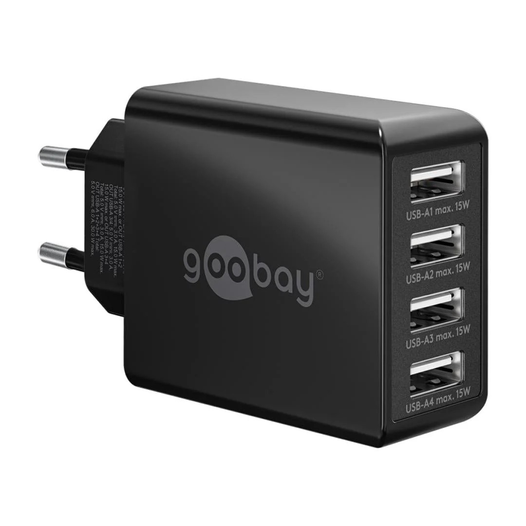 Goobay 30W 4-port USB Charger 44953