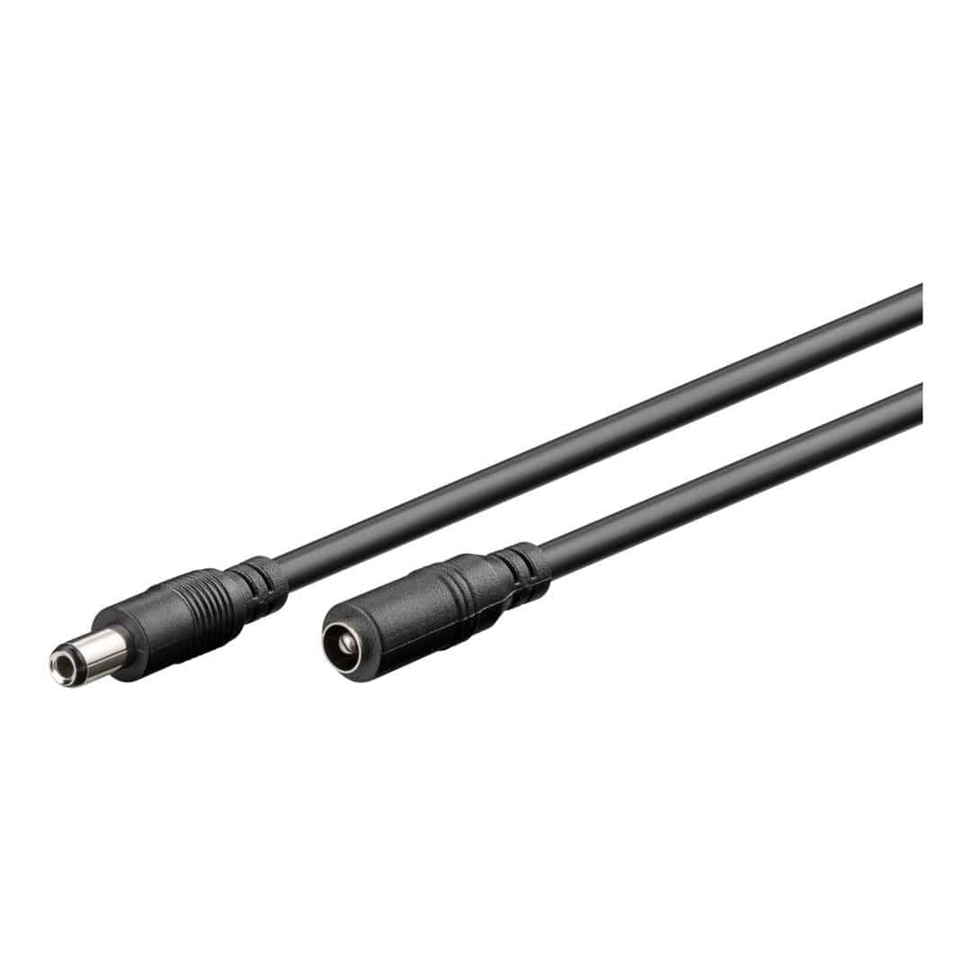 Goobay 5.5x2.5mm DC Extension Cable Black 71402