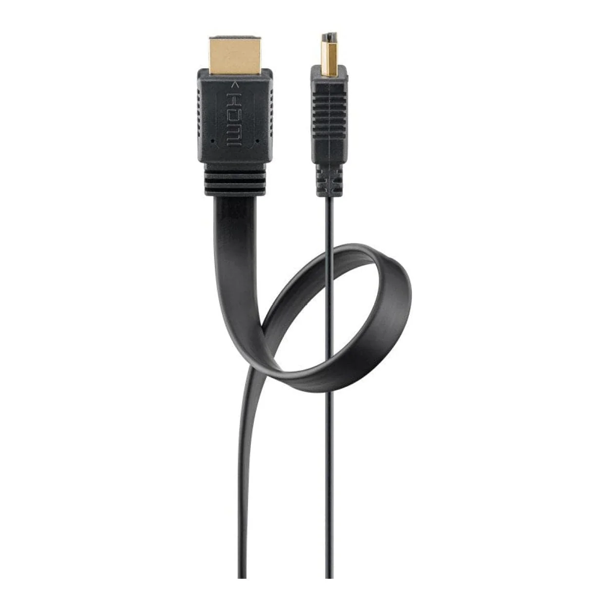 Goobay 5m High Speed HDMI Flat Cable with Ethernet Black 61281 - Image 2