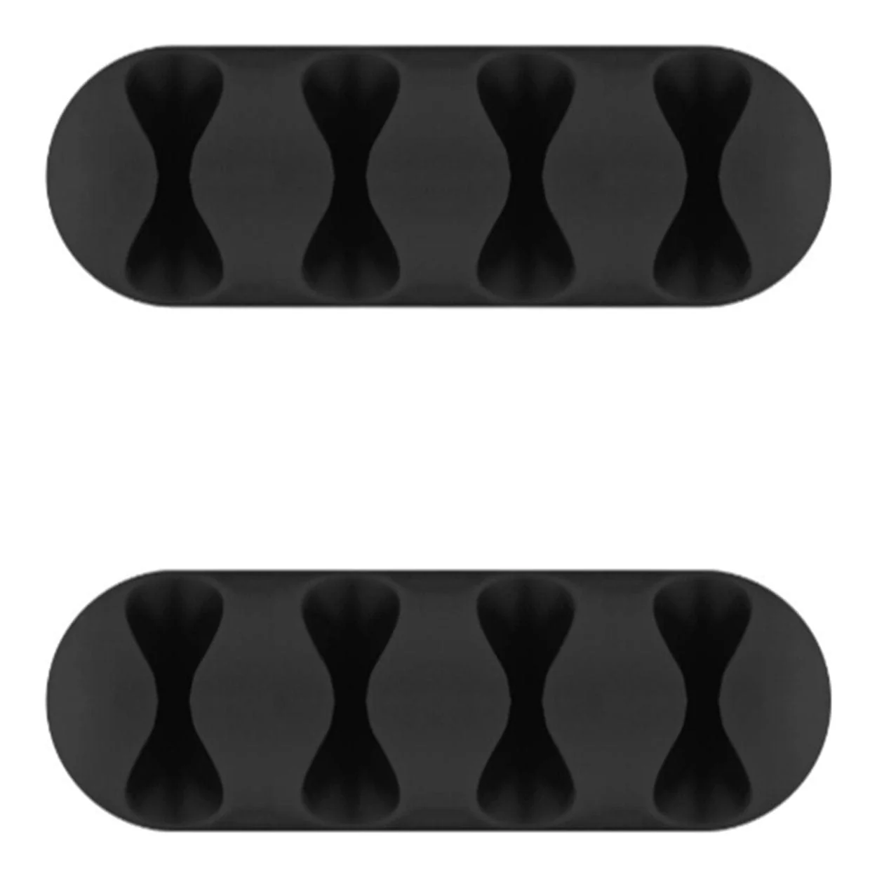 Goobay 70406 4-slot Cable Management Set Black 2-pack - Image 5