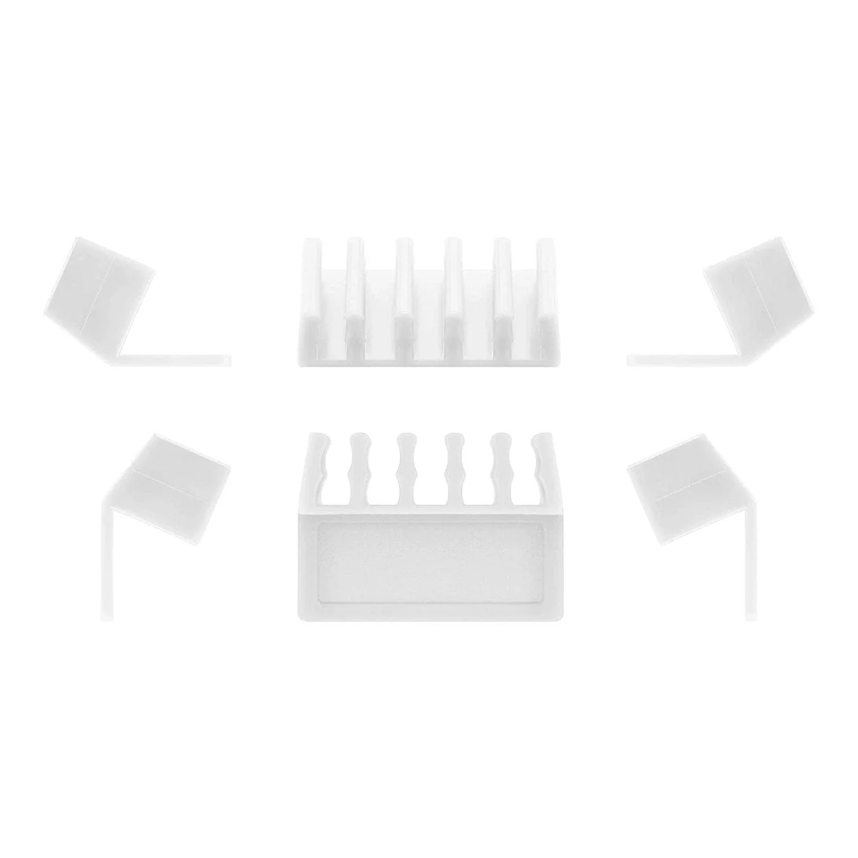 Goobay 70431 5-slot Cable Management Set White 2-pack - Image 2