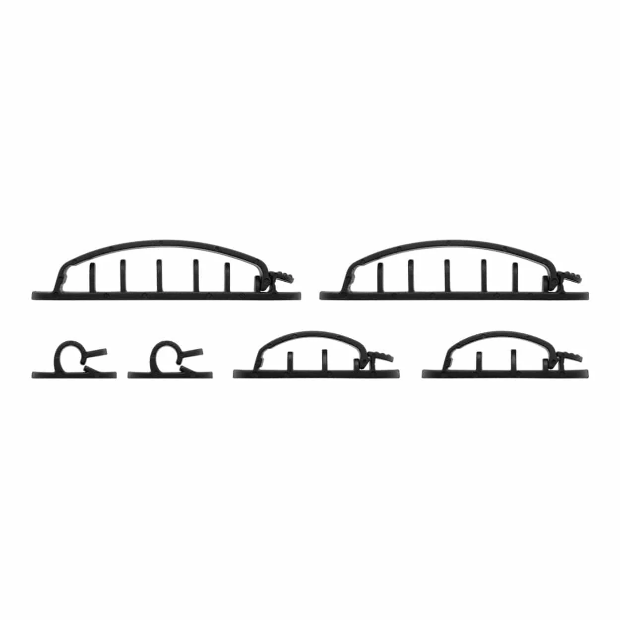 Goobay 70684 Cable Management Clip Set Black 6-pack - Image 5