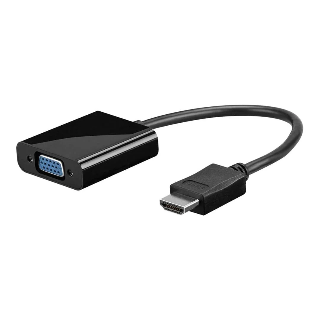 Goobay HDMI Male to VGA Female Adapter Nickel-Plated Black 68793