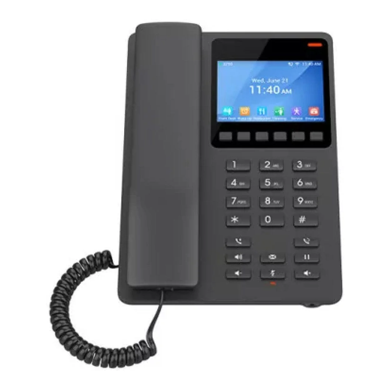 Grandstream GHP631W 2-Line Colour LCD Wi-Fi 6 Hotel Phone Black - Image 2
