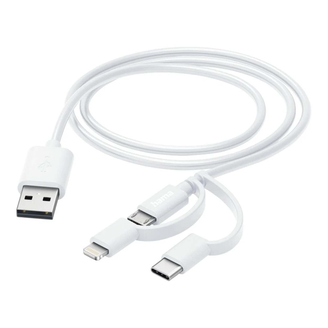 Hama 3-in-1 Multi Charging Cable White 201535 - Image 2