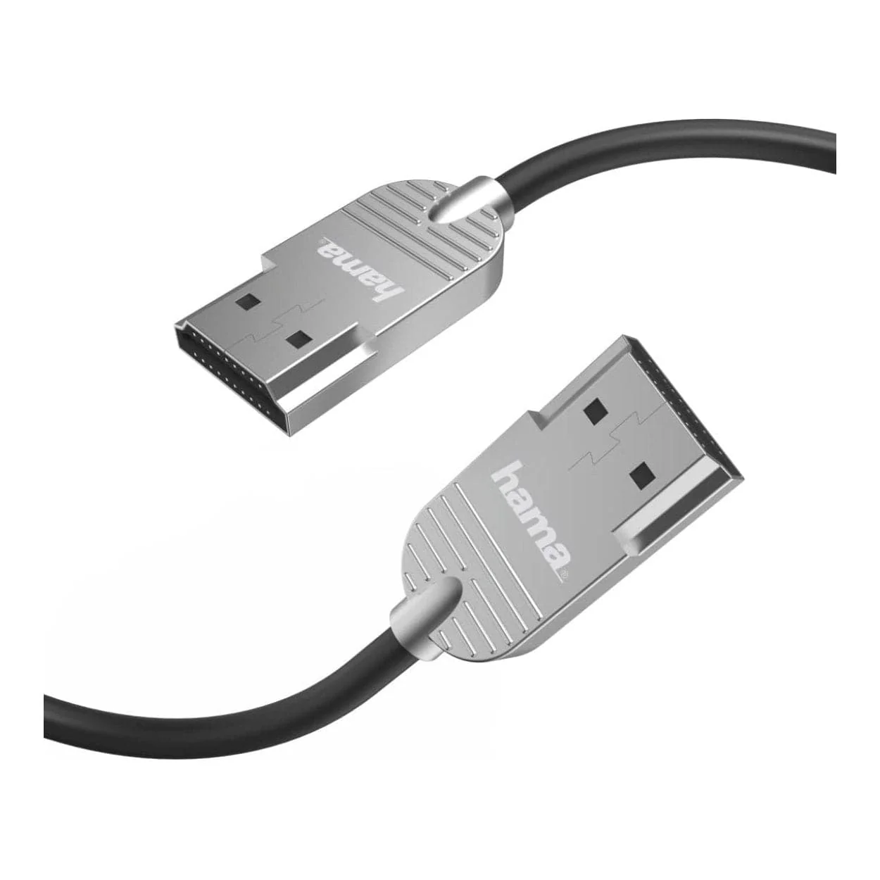 Hama Ultra-Slim HDMI Male to Male Cable 2m Silver 00205021 - Image 3