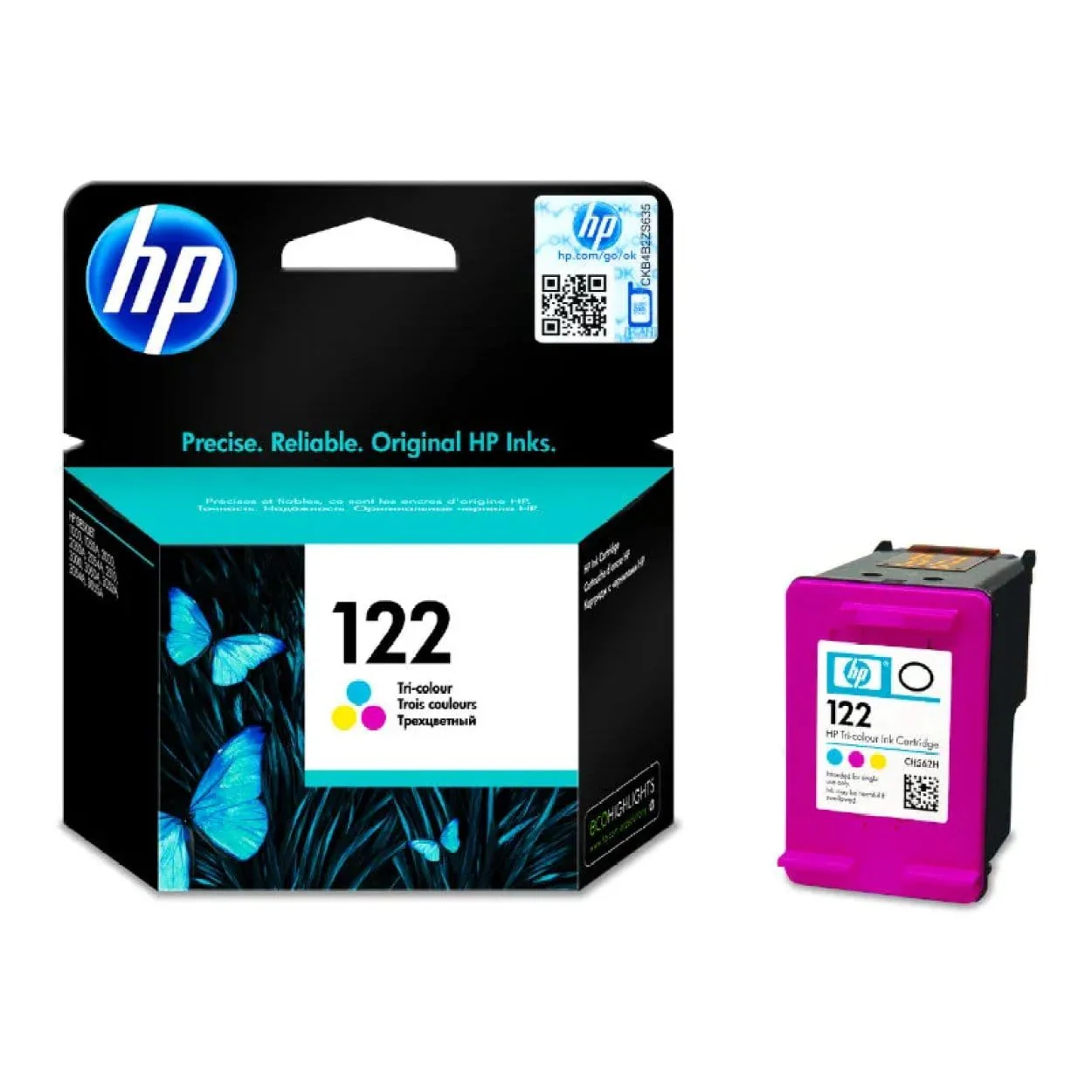 HP 122 Tri-Colour Printer Ink Cartridge Original CH562HE Single-pack - Image 2