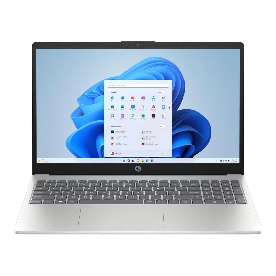 HP 15-fc0051ni 15.6-inch FHD Laptop - AMD Ryzen 5 7520U 512GB SSD 16GB RAM Win 11 Home Moonlight Blue