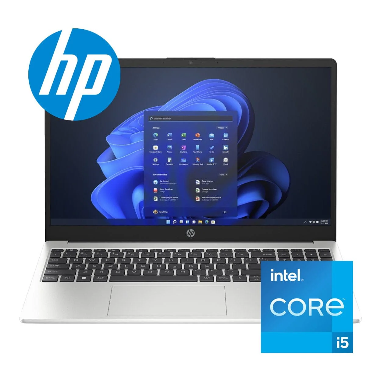 HP 250 G10 15.6-inch FHD Laptop - Intel Core i5-1334U 512GB SSD 8GB RAM Win 11 Pro Silver - Image 2