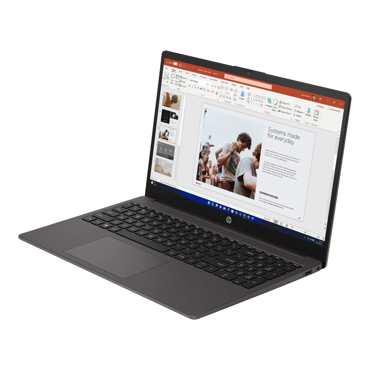 HP 250 G10 15.6-inch FHD Laptop - Intel N100 256GB SSD 8GB RAM Win 11 Home Dark Ash - Image 2