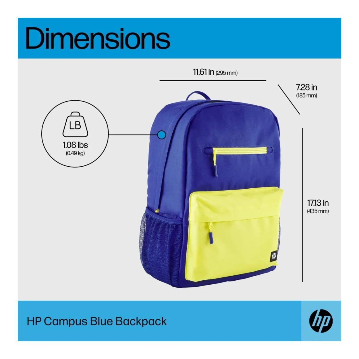 HP Campus Blue Backpack 7J596AA - Image 10