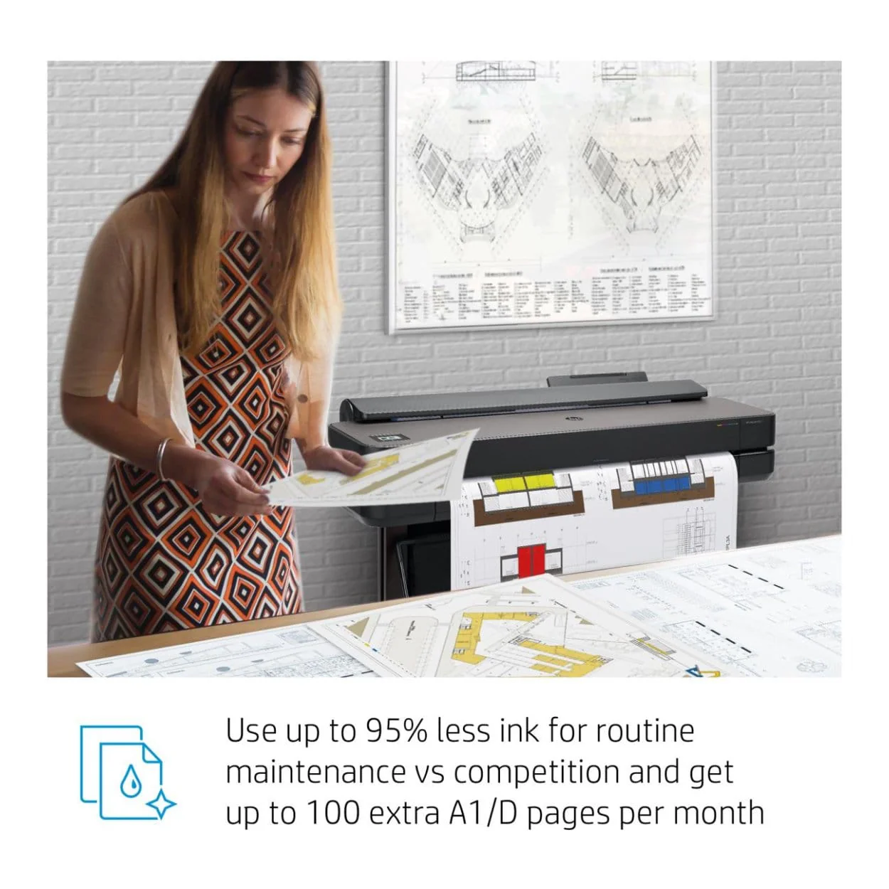 HP Designjet T630 Wi-Fi Inkjet Colour Large Format Printer 5HB11D - Image 6