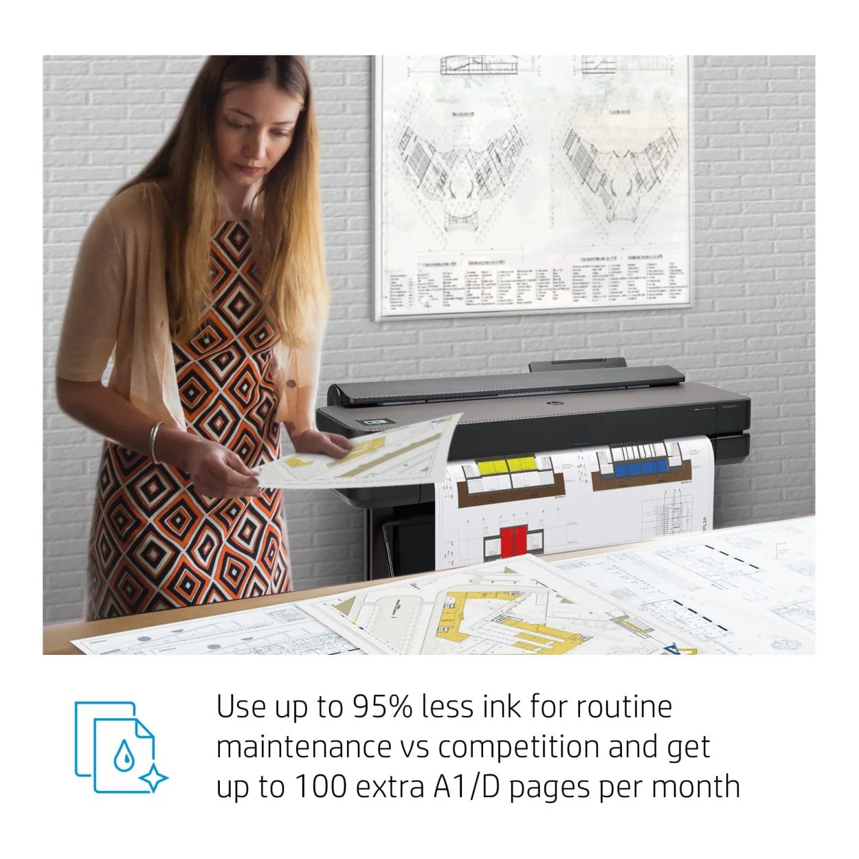 HP Designjet T650 2025 Edition 36-inch Wi-Fi Large Format Colour Printer 5HB10D - Image 4