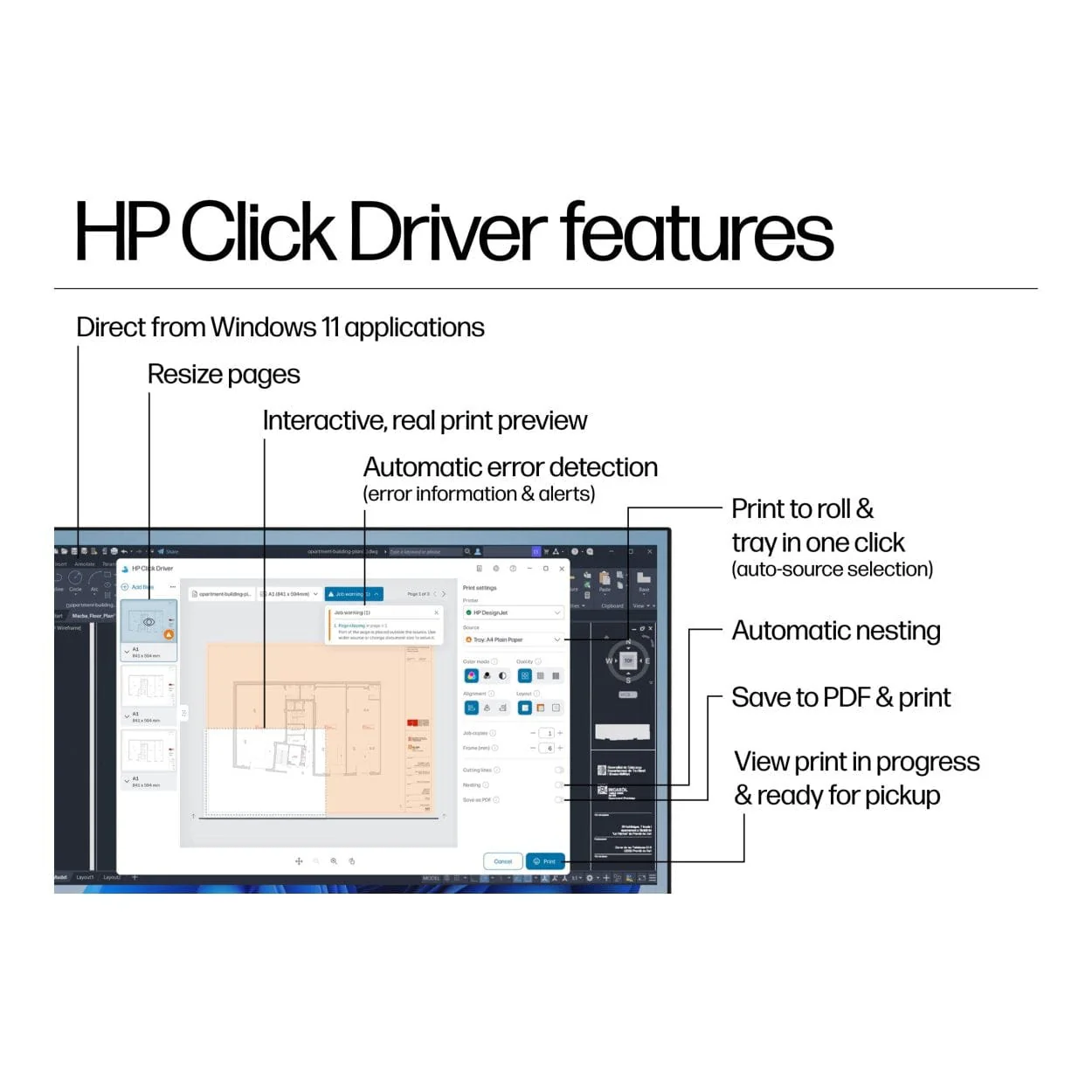 HP DesignJet T870 24-inch Wi-Fi Large Format Colour Printer AM0X9A - Image 6