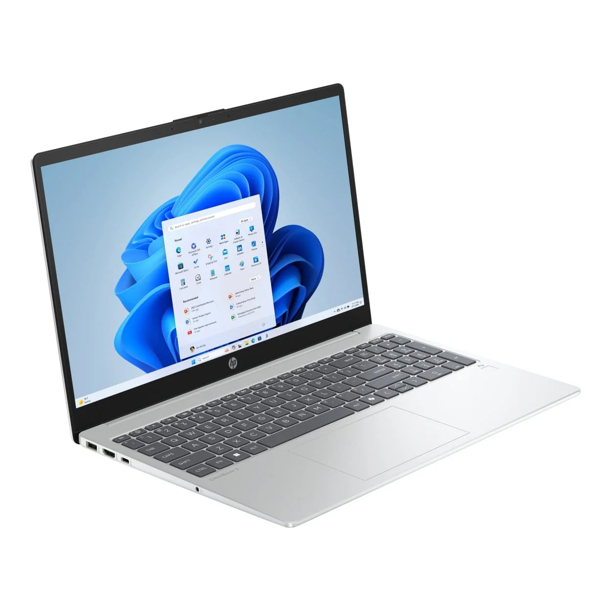 HP OmniBook 3 15-fn0001ni 15.6-inch FHD Next Gen AI Laptop - AMD Ryzen 7 350 512GB SSD 16GB RAM Win 11 Home Glacier Silver - Image 4