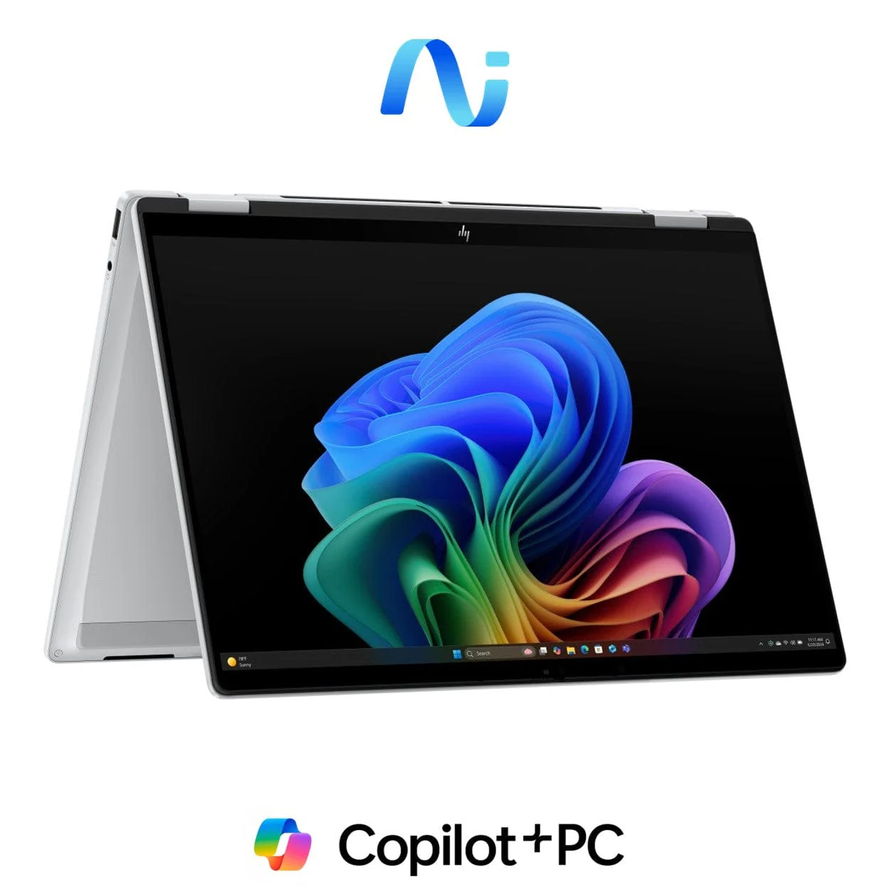 HP OmniBook X Flip 14-fm0006ni 14-inch 3K OLED Next Gen AI 2-in-1 Laptop - Intel Core Ultra 7 256V 1TB SSD 16GB RAM Win 11 Home Silver - Image 2