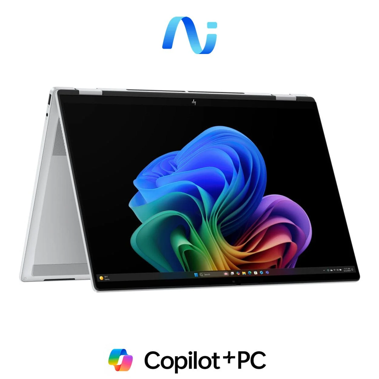 HP OmniBook X Flip 16-as0000ni 16-inch 3K OLED Next Gen AI 2-in-1 Laptop - Intel Core Ultra 7 256V 1TB SSD 16GB RAM Win 11 Home Silver - Image 2