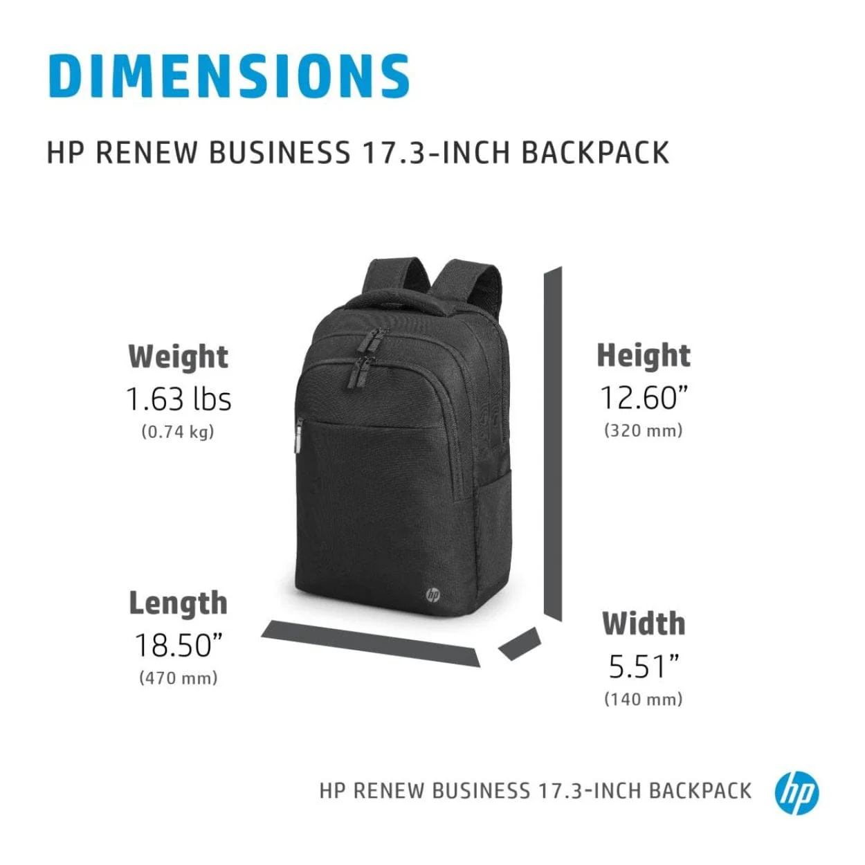 HP Renew Business 17.3-inch Notebook Backpack 3E2U5UT - Image 6