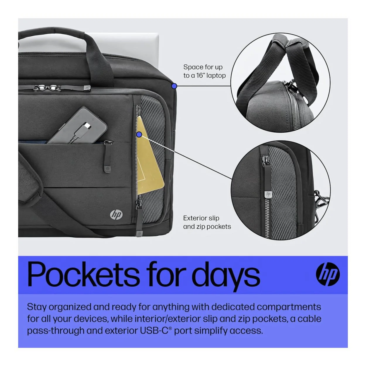 HP Renew Executive 16-inch Notebook Bag 6B8Y2AA - Image 6