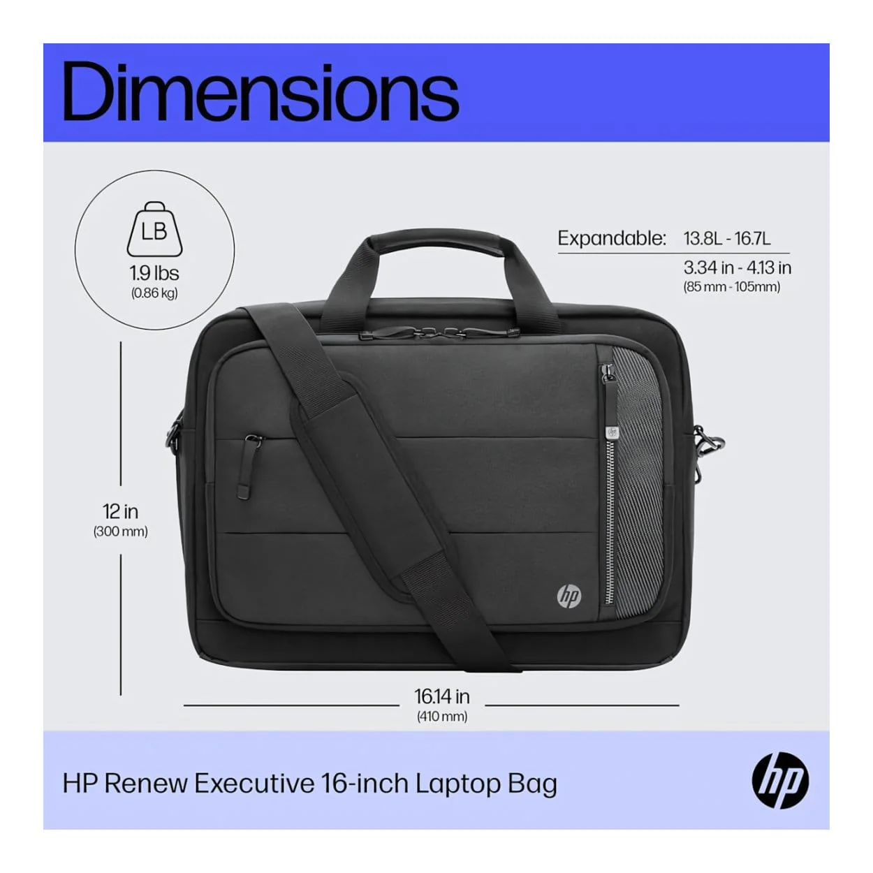 HP Renew Executive 16-inch Notebook Bag 6B8Y2AA - Image 9