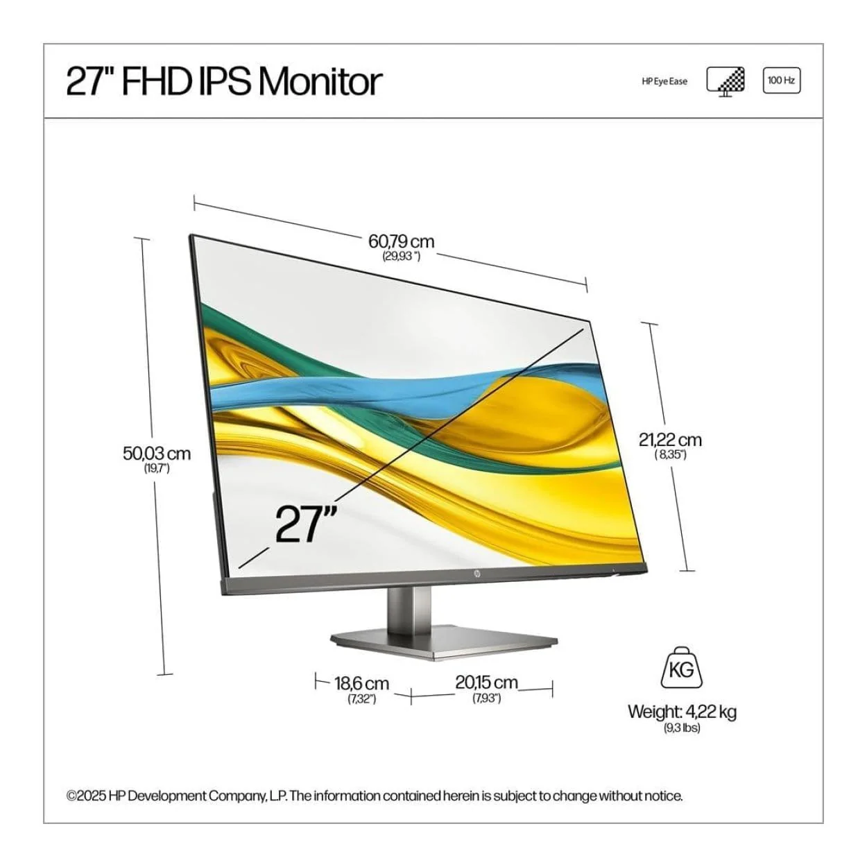 HP Series 5 527da 27-inch 1920 x 1080p FHD 16:9 100Hz 5ms LCD IPS Monitor B11W6AS - Image 7